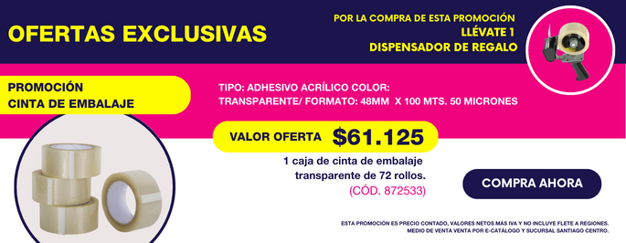 Promoción cinta de embalaje